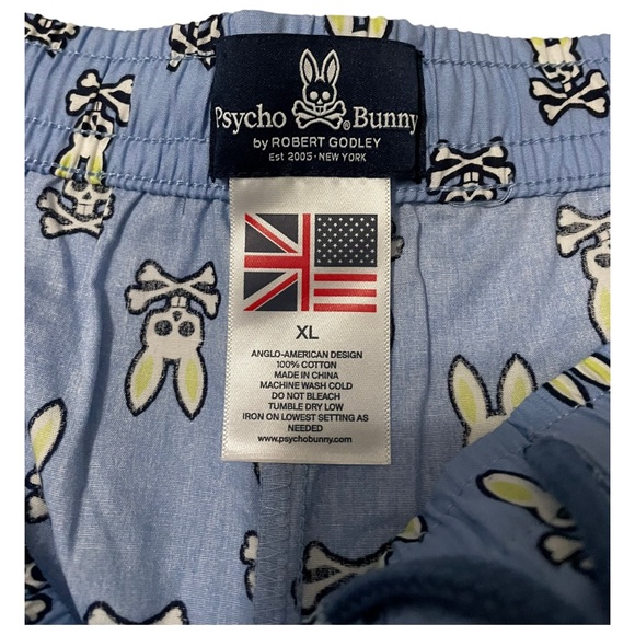 NWT Psycho Bunny Woven Poplin Lounge Pants Pajama - Picture 4 of 6